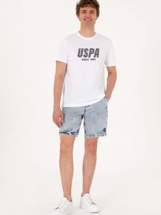 شلوارک مردانه آبی روشن یو اس پولو