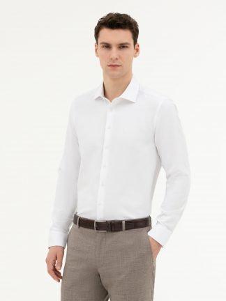 پیراهن مردانه سفید پیرکاردین