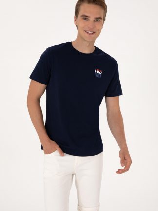 تی شرت مردانه سرمه ای یو اس پولو