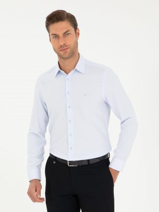 پیراهن مردانه آبی روشن پیرکاردین