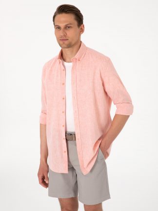 پیراهن مردانه مرجانی پیرکاردین