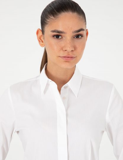 شومیز زنانه سفید پیرکاردین