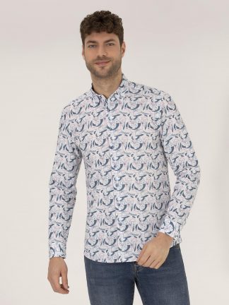 پیراهن مردانه صورتی پیرکاردین