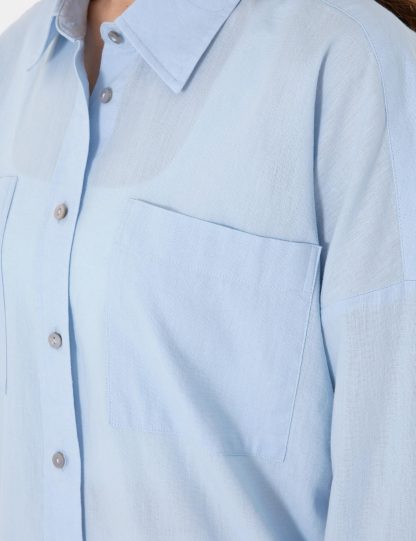 شومیز زنانه آبی پیرکاردین