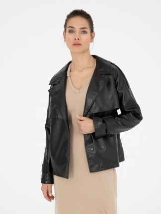 کاپشن زنانه مشکی پیرکاردین