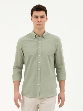 پیراهن مردانه سبز پیرکاردین