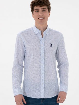 پیراهن مردانه آبی یو اس پولو