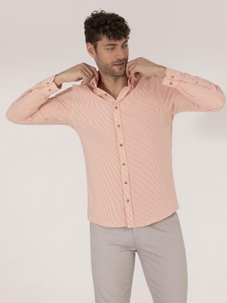 پیراهن مردانه دارچینی پیرکاردین