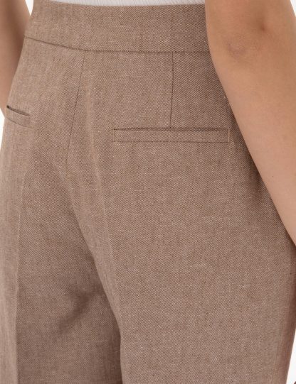 شلوار پارچه ای زنانه شتری پیرکاردین