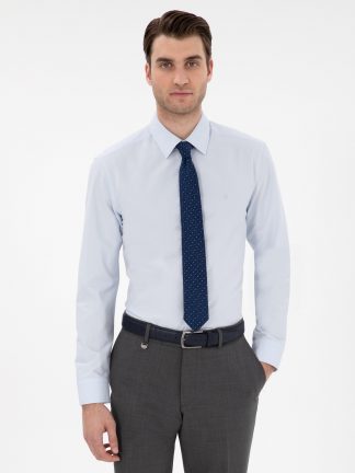 پیراهن رسمی مردانه آبی روشن پیرکاردین