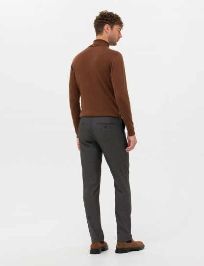 شلوار پارچه ای مردانه قهوه ای پیرکاردین