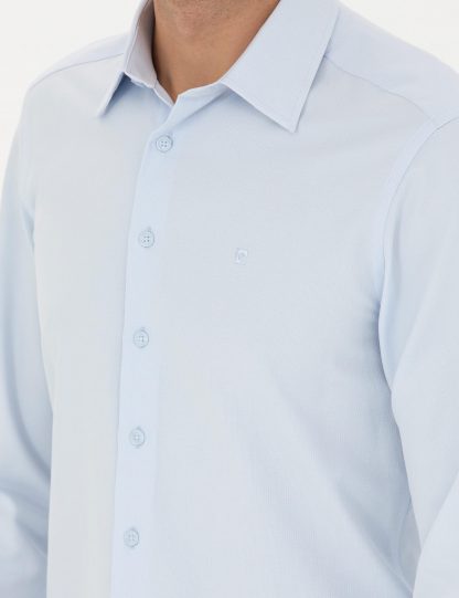 پیراهن مردانه آبی پیرکاردین