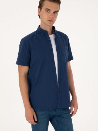 پیراهن مردانه سرمه ای یو اس پولو