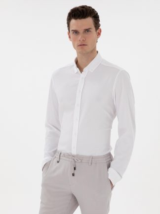 پیراهن مردانه سفید پیرکاردین