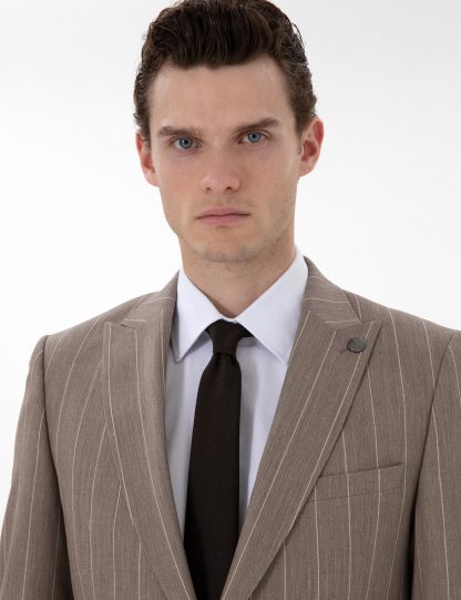 کت و شلوار مردانه قهوه ای روشن پیرکاردین