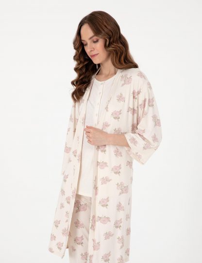 لباس خواب و لانژره زنانه کرم پیرکاردین