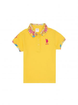 پولوشرت دخترانه زرد تیره یو اس پولو