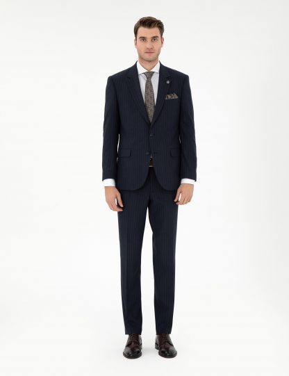 کت و شلوار مردانه سرمه ای پیرکاردین