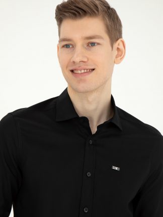 پیراهن مردانه مشکی یو اس پولو