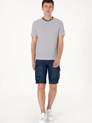 شلوارک مردانه آبی تیره یو اس پولو