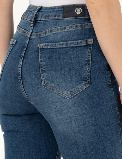 شلوار جین جذب زنانه آبی روشن پیرکاردین