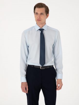 پیراهن مردانه آبی روشن پیرکاردین