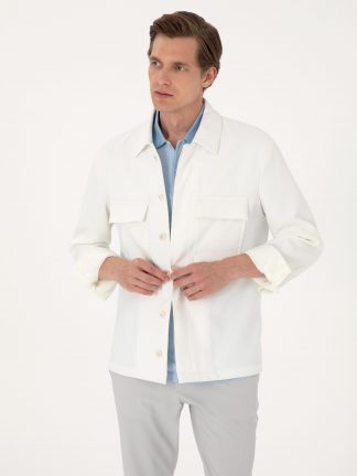 کت مردانه سفید پیرکاردین