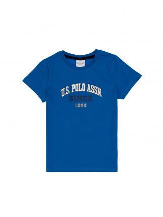 تی شرت پسرانه آبی کوبالت یو اس پولو