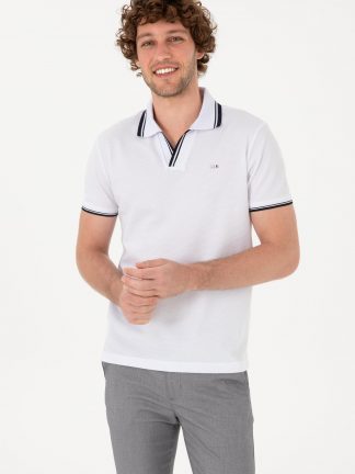 پولوشرت مردانه سفید یو اس پولو