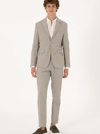 شلوار کتان مردانه آبی فیروزه ای یو اس پولو