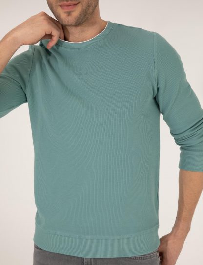 سویشرت مردانه نعنایی تیره پیرکاردین