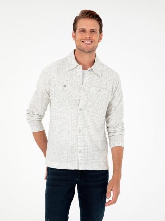 پیراهن مردانه خاکستری روشن پیرکاردین