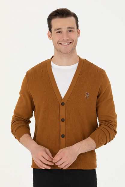 ژاکت مردانه نارگیلی یو اس پولو