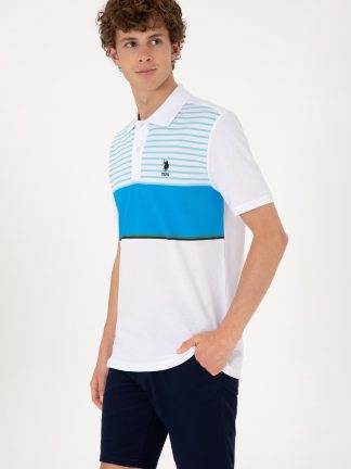 پولوشرت مردانه آبی فیروزه ای یو اس پولو