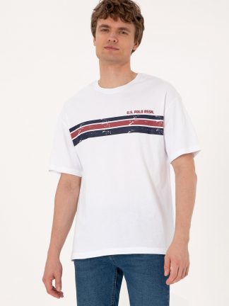 تی شرت مردانه سفید یو اس پولو