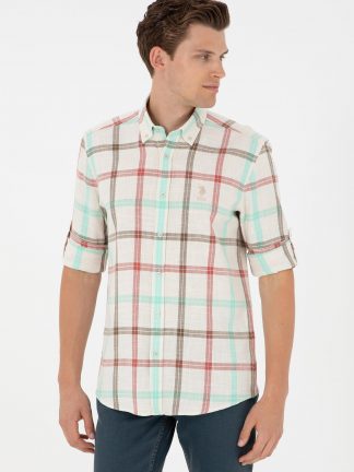 پیراهن مردانه طوسی یو اس پولو