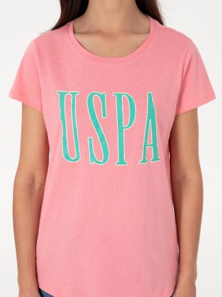 تیشرت زنانه صورتی یو اس پولو