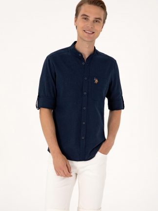 پیراهن مردانه سرمه ای یو اس پولو