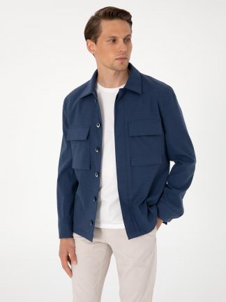 کت مردانه سرمه ای پیرکاردین