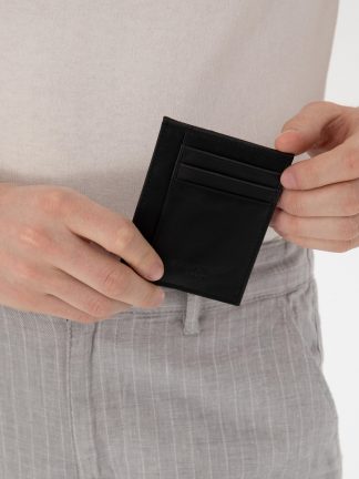 کیف پول و کارت مردانه مشکی پیرکاردین