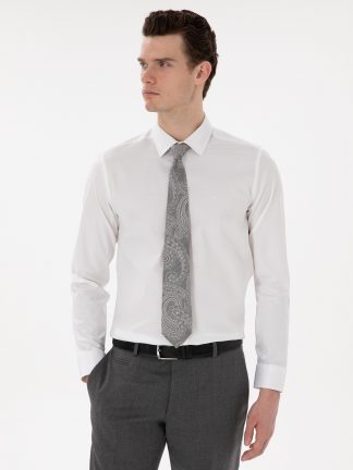 پیراهن مردانه سفید پیرکاردین