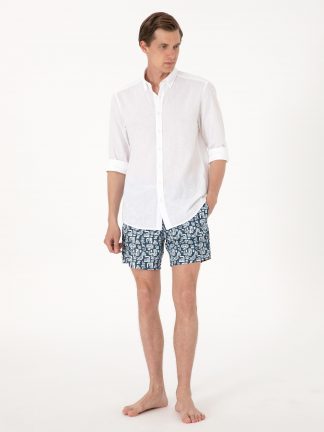 مایو مردانه سرمه ای پیرکاردین