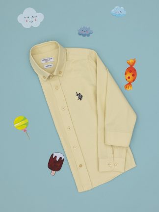 پیراهن پسرانه خاکی روشن یو اس پولو