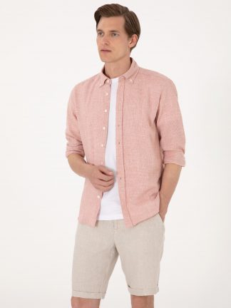 پیراهن مردانه مرجانی پیرکاردین