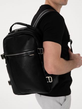 کوله پشتی مردانه مشکی پیرکاردین