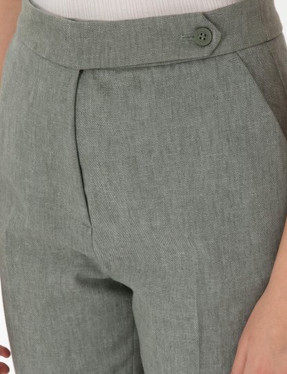 شلوار پارچه ای زنانه خاکی روشن پیرکاردین