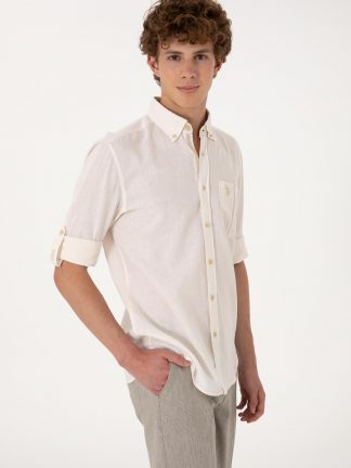 پیراهن مردانه طوسی یو اس پولو