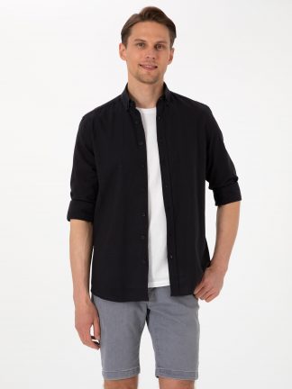 پیراهن مردانه مشکی پیرکاردین