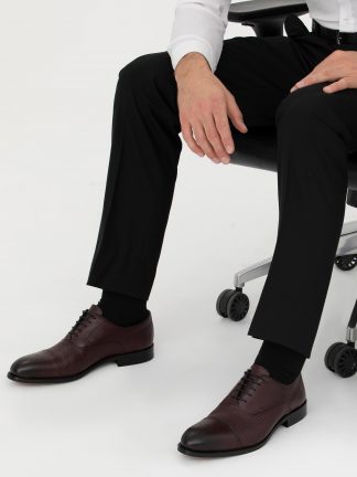 کفش رسمی مردانه زرشکی پیرکاردین