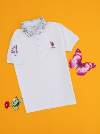 پولوشرت دخترانه سفید یو اس پولو
